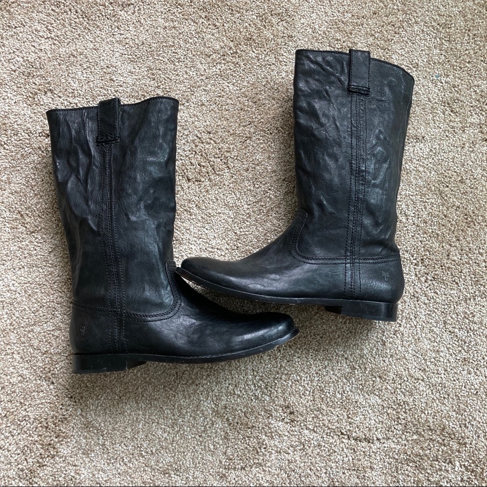Frye Anna Mid Pull On-ASV Slouch Boot 8M